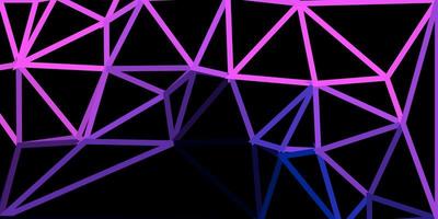 Dark pink, blue vector gradient polygon layout.