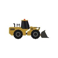 Excavator Illustrated On White Background vector