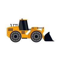 Excavator Illustrated On White Background vector