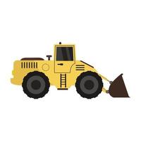 Excavator Illustrated On White Background vector