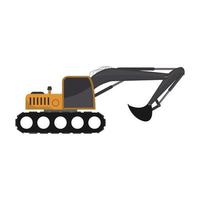 Excavator Illustrated On White Background vector