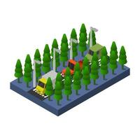 Isometric Road On White Background vector