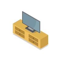 Isometric Television On White Background vector