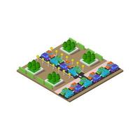 Isometric Road On White Background vector