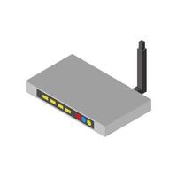 Isometric Router Illustrated On White Background vector