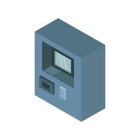 Atm Bank Isometric Illustrated On White Background vector