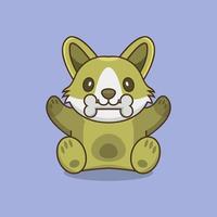 Dog Illustrated On Colorful Background vector
