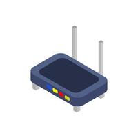 Isometric Router Illustrated On White Background vector