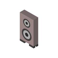 Isometric Woofer Illustrated On White Background vector