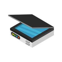 Isometric Scanner Illustrated On White Background vector