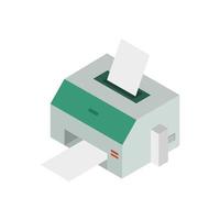 Isometric Printer Illustrated On White Background vector