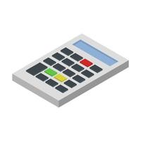 Isometric Calculator Illustrated On White Background vector