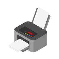 Isometric Printer Illustrated On White Background vector