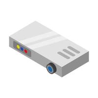 Isometric Projector Illustrated On White Background vector