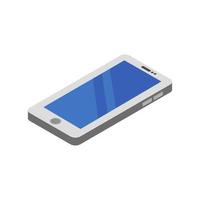 Isometric Smartphone Illustrated On White Background vector