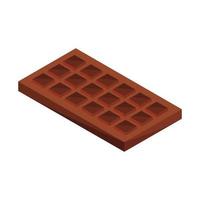 Isometric Chocolate On White Background vector