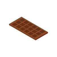 Isometric Chocolate On White Background vector