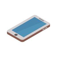 Isometric Smartphone Illustrated On White Background vector