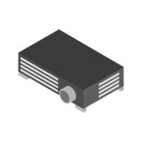 Isometric Projector Illustrated On White Background vector