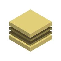 Isometric Sandwich On White Background vector