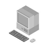 Isometric Computer Illustrated On White Background vector