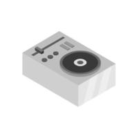 Isometric Dj Mixer Illustrated On White Background vector