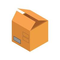 Isometric Box On White Background vector