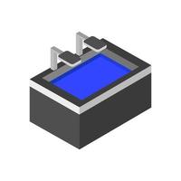 Isometric Sink On White Background vector