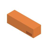 Isometric Box On White Background vector