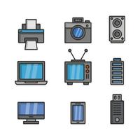 Electronics Icon Set vector