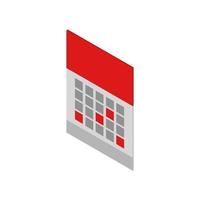 Isometric Calendar Illustrated On White Background vector