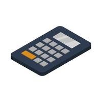 Isometric Calculator Illustrated On White Background vector