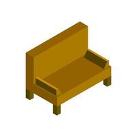 Isometric Sofa On White Background vector