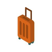 Isometric Travel Suitcase On White Background vector