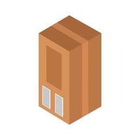 Isometric Box On White Background vector