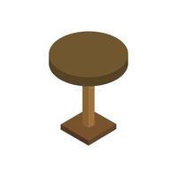 Isometric Stool Illustrated On White Background vector