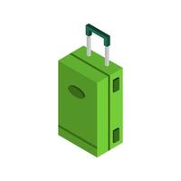 Isometric Travel Suitcase On White Background vector