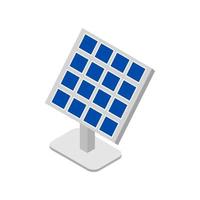 Isometric Solar Panel On White Background vector