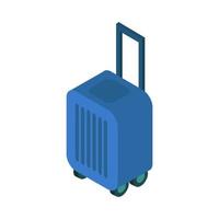 Isometric Travel Suitcase On White Background vector