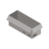 Isometric Box On White Background vector