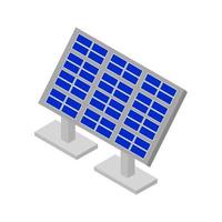 Isometric Solar Panel On White Background vector