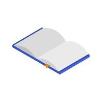 Isometric Book Illustrated On White Background vector