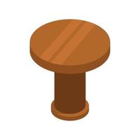 Isometric Stool Illustrated On White Background vector