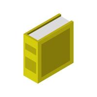 Isometric Book Illustrated On White Background vector