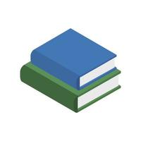 Isometric Book Illustrated On White Background vector