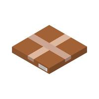 Isometric Box On White Background vector