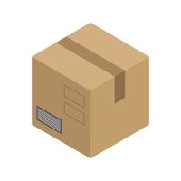 Isometric Box On White Background vector