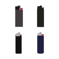 Set Of Lighter On White Background vector