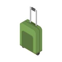 Isometric Travel Suitcase On White Background vector