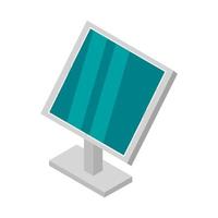 Isometric Solar Panel On White Background vector
